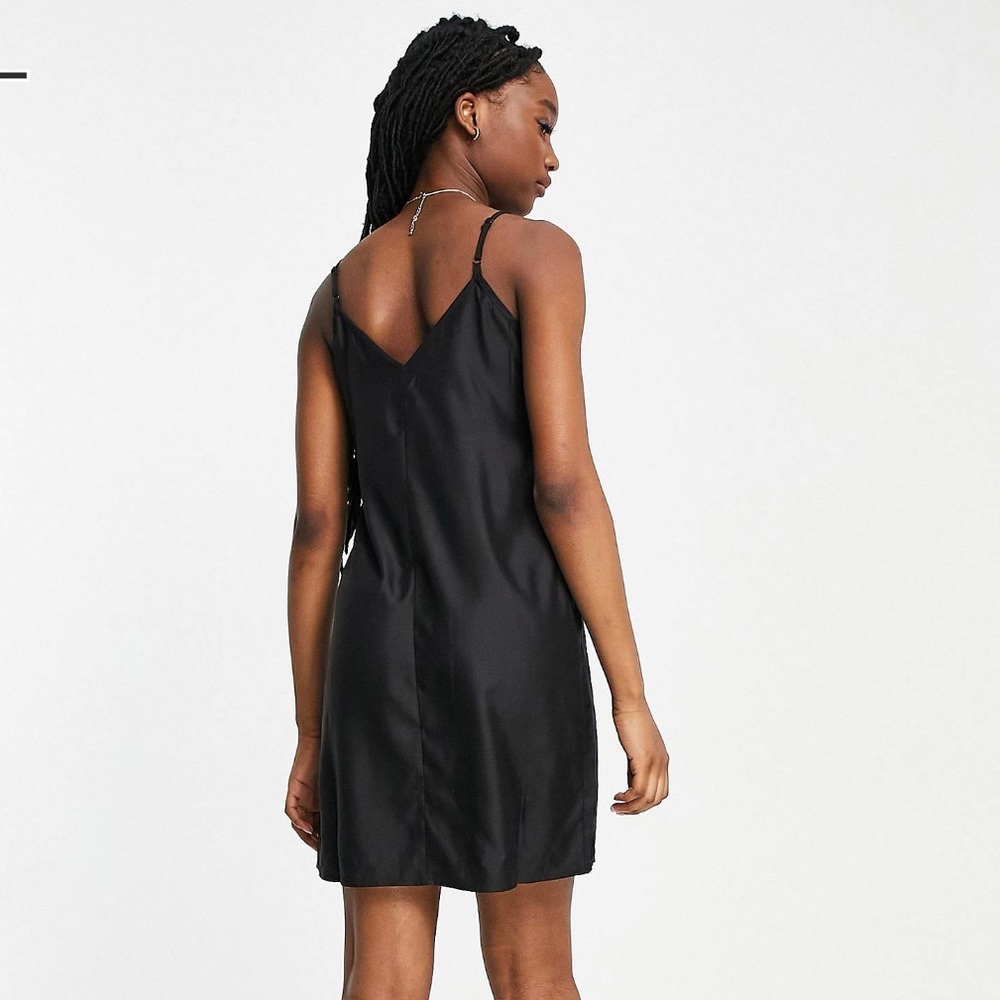 NWT! ASOS BLACK SLIP DRESS - Picture 2 of 2